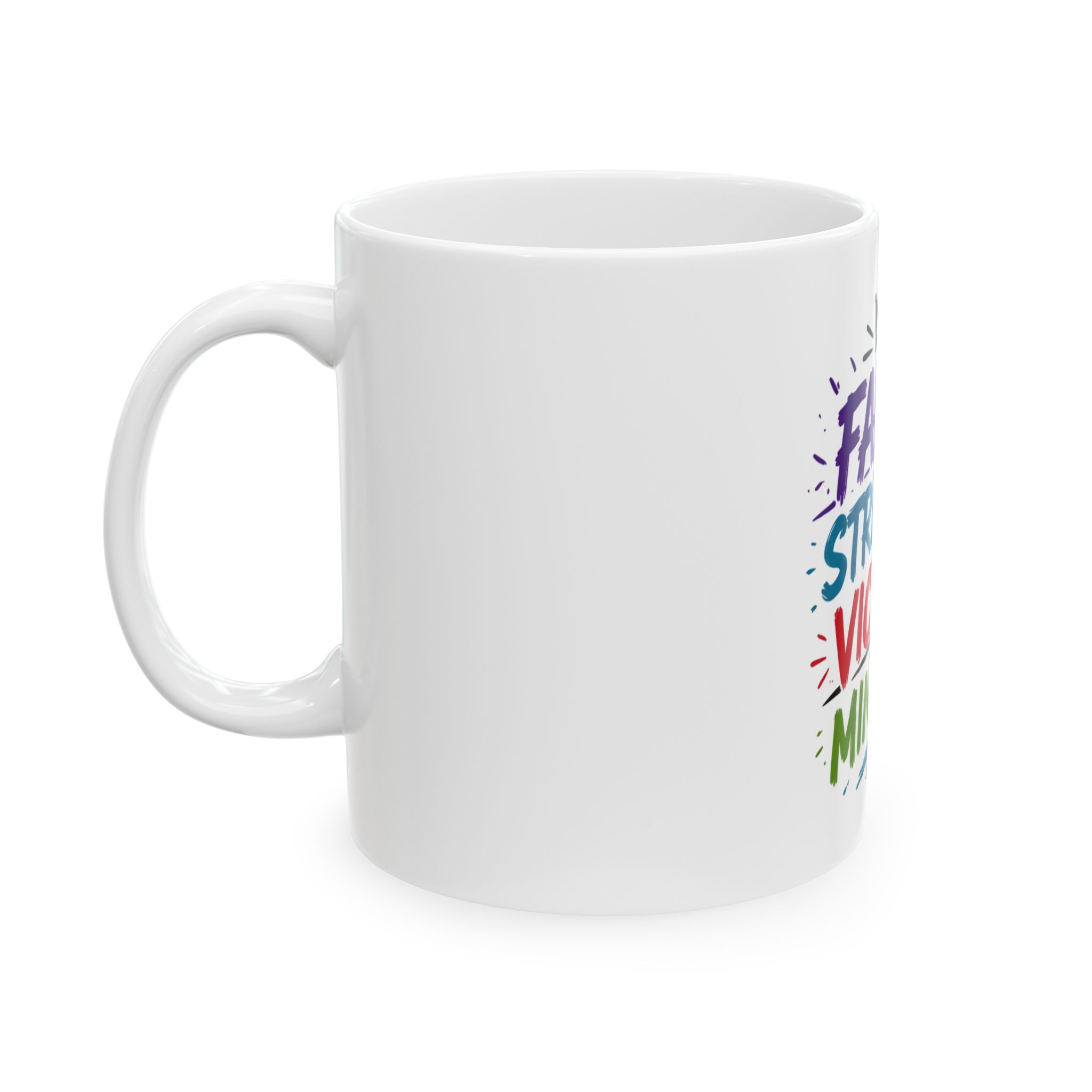 Faith Strength Victory Mindset Ceramic Mug - Image 3