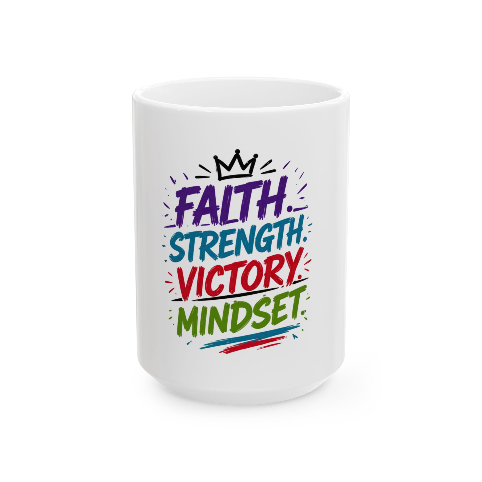 Faith Strength Victory Mindset Ceramic Mug - Image 5