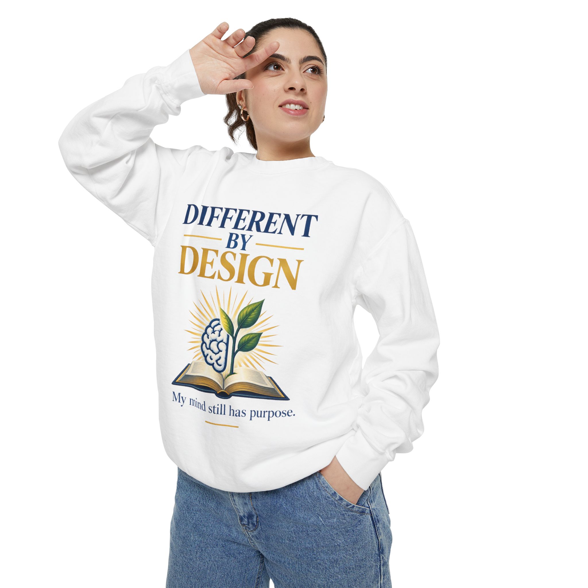 Different by Design Inspirational Botanical Sweatshirt - Image 3
